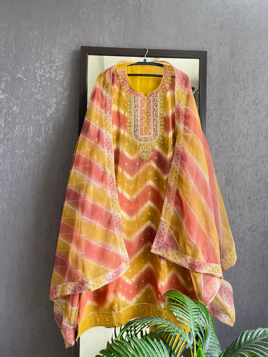 Benarsi organza handwork  suit