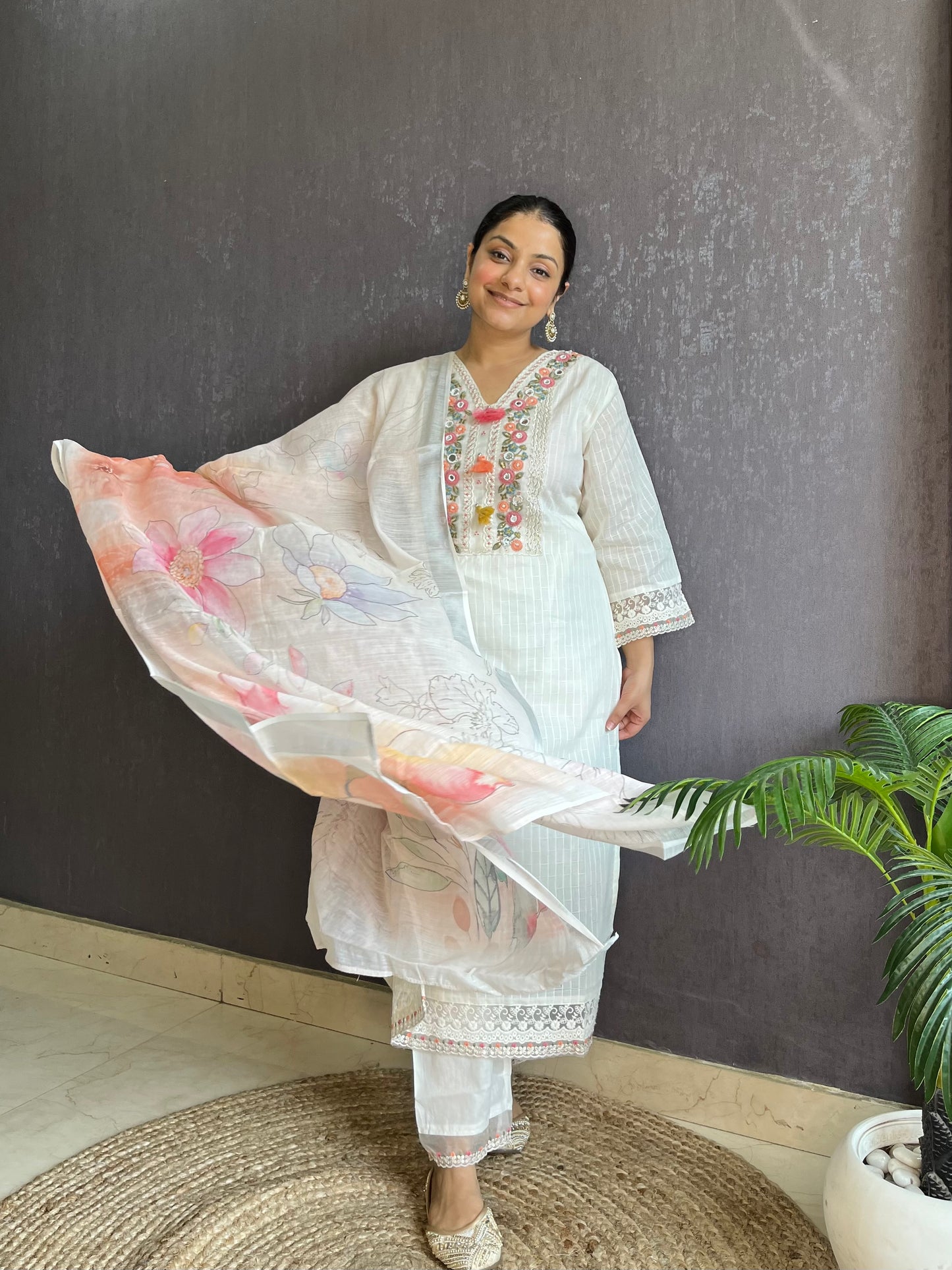 Premium cotton designer suit set