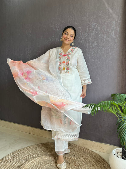 Premium cotton designer suit set