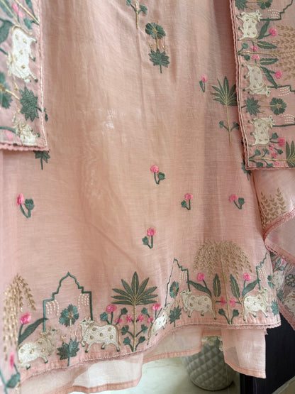 Luxurious Mul chanderi pichwai suit