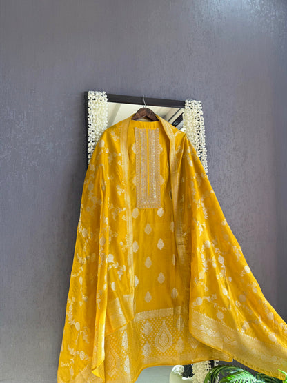 Resham Benarsi silk suit