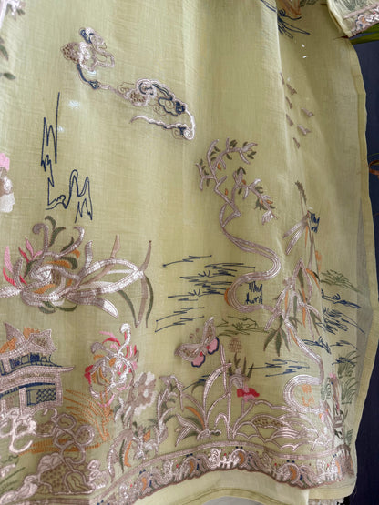 Luxurious Mul chanderi gota appliqué work suit