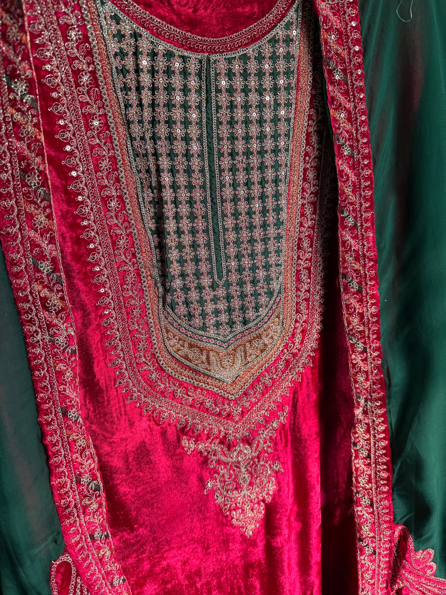Velvet Marori Aari work suit