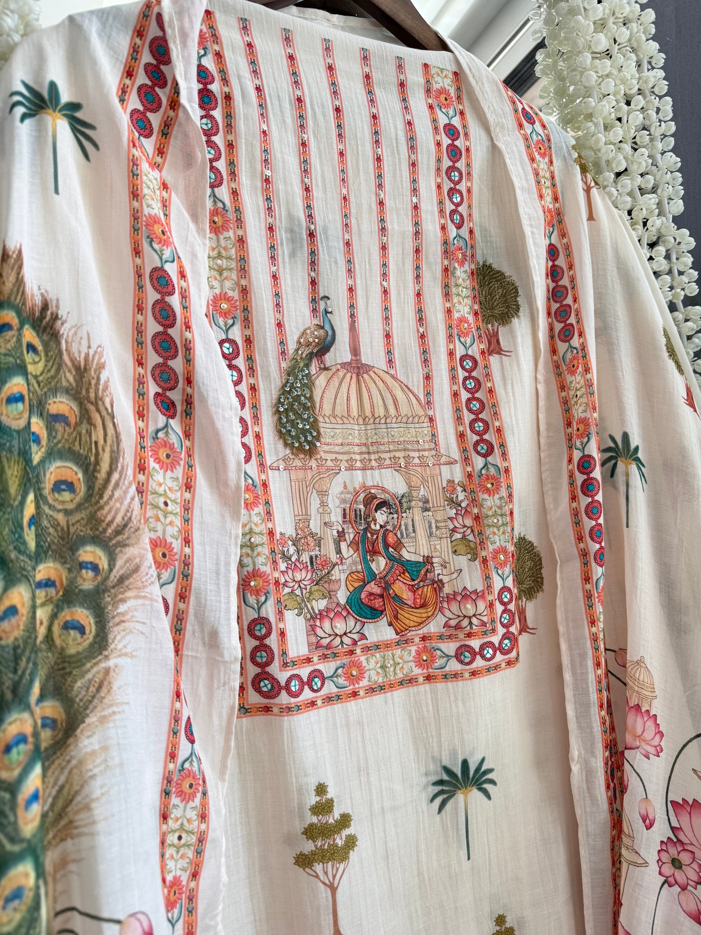 Mulmul cotton divine handwork suit