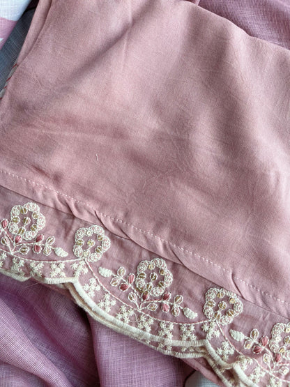 Aari work premium linen suits