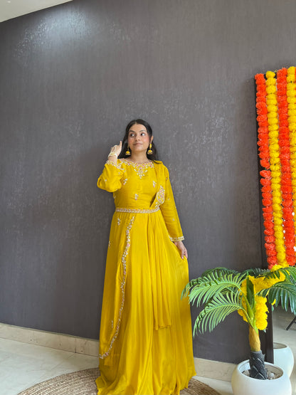 Indo western Drape dress