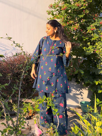 Cotton farshi coord set