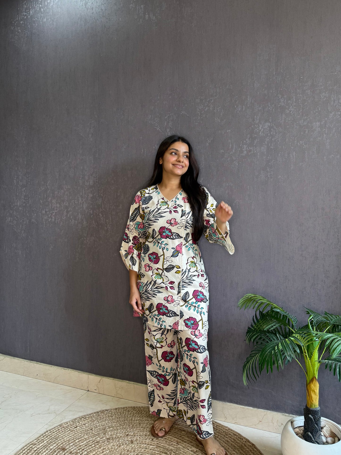 Pure cotton wrap Coord set