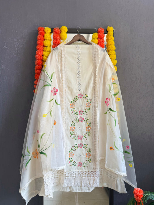 Mulmul schiffili handpainted suits