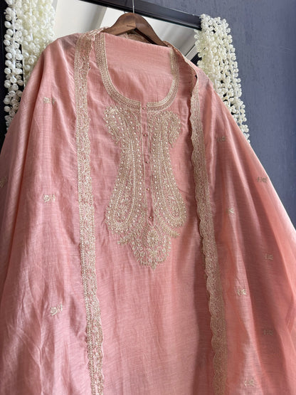 Luxurious Mul chanderi dori sitara suit