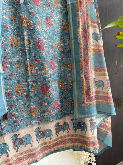 Chanderi pichwai suit