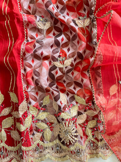 Gotta patti organza suit