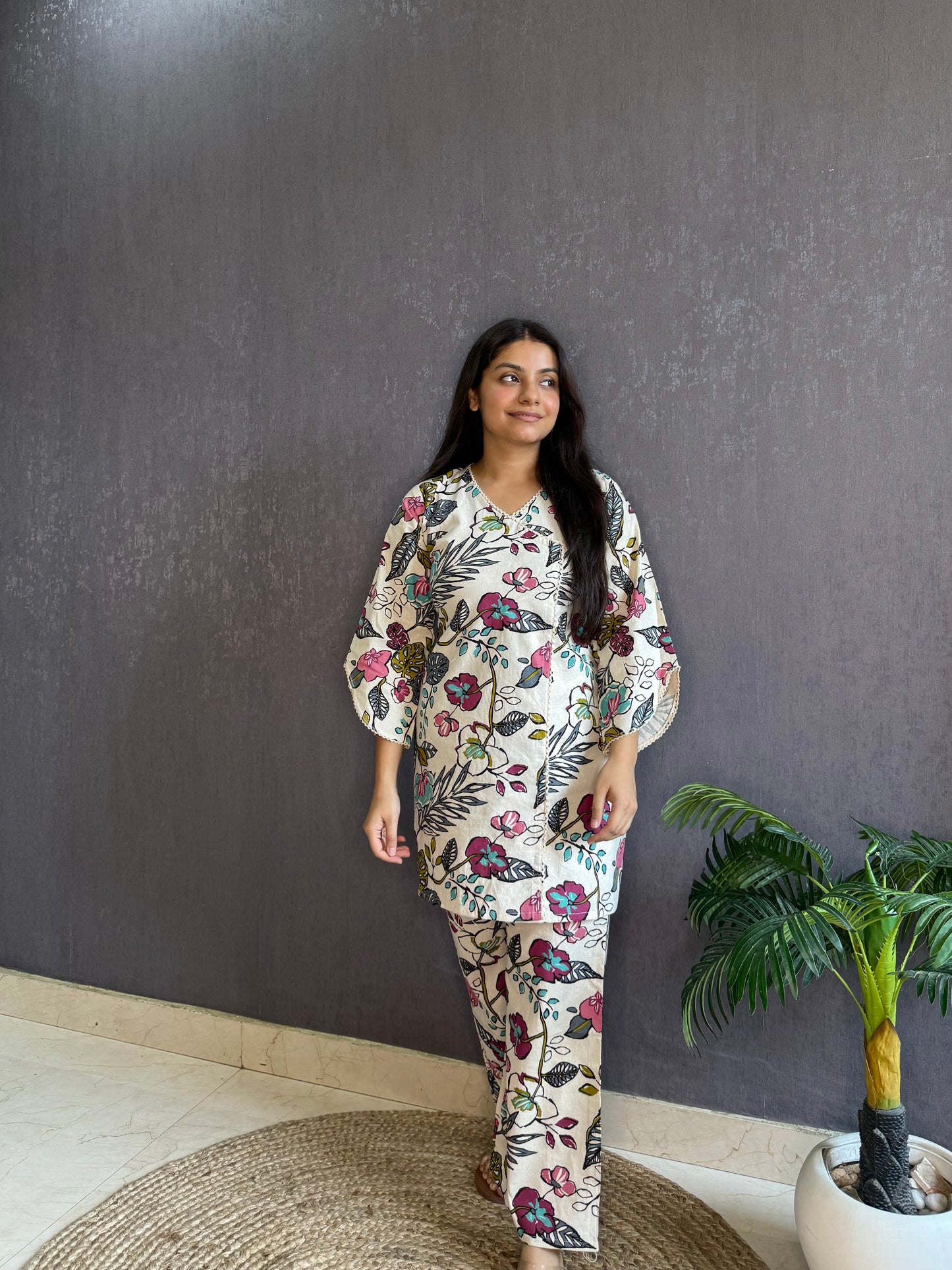 Pure cotton wrap Coord set