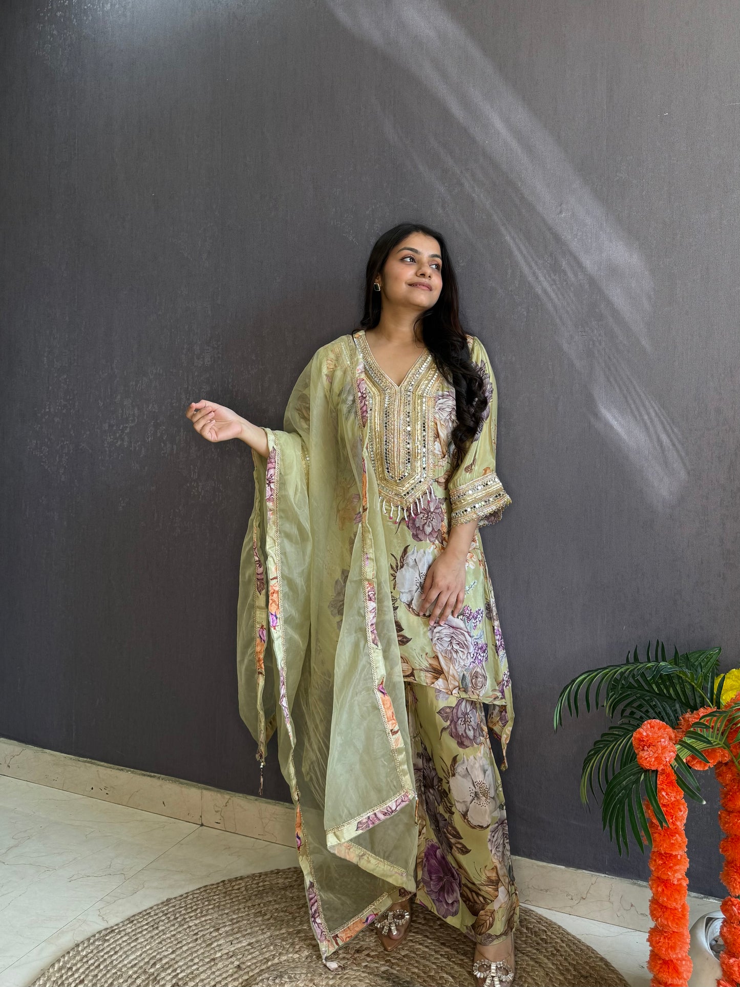Mirrorwork Pakistani Suit