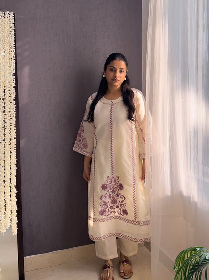 Mul cotton designer pearl suit