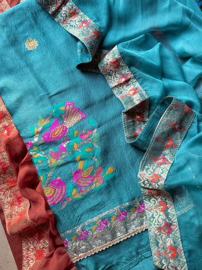 Meenakari Benarsi birds suit