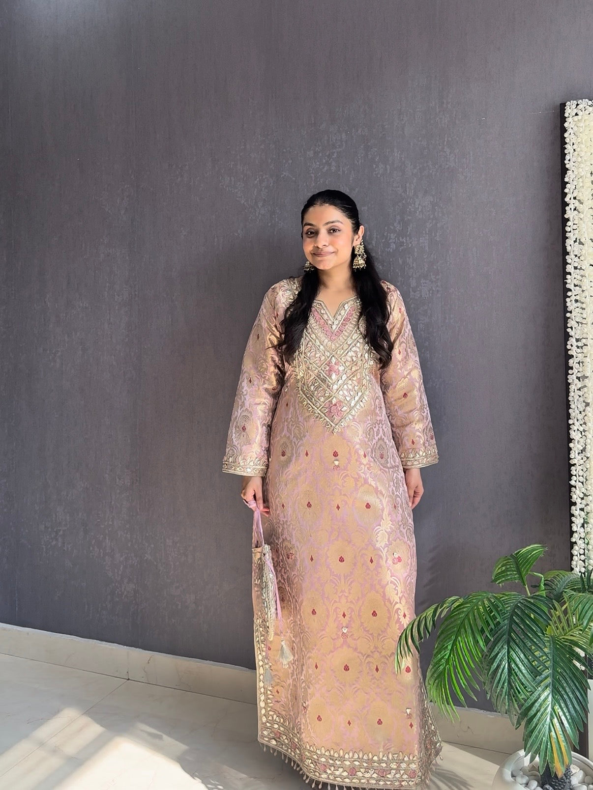 Luxurious gotapatti brocade dress