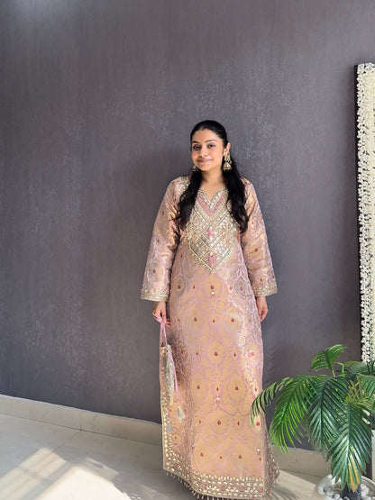 Luxurious gotapatti brocade dress