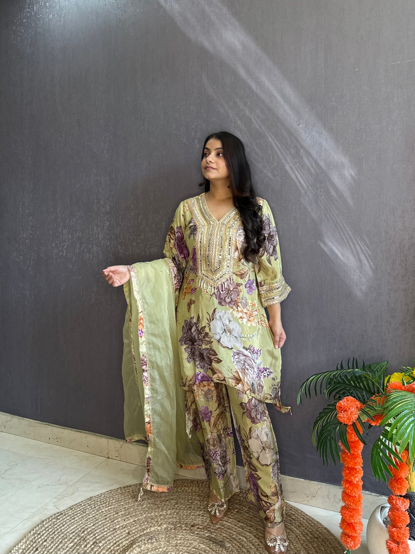Mirrorwork Pakistani Suit