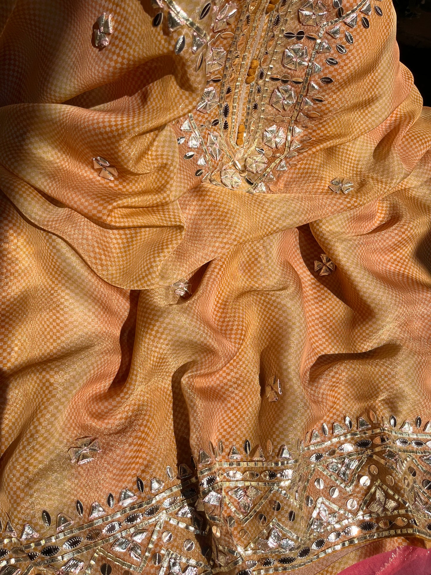 Gotta patti Tissue organza silk suit