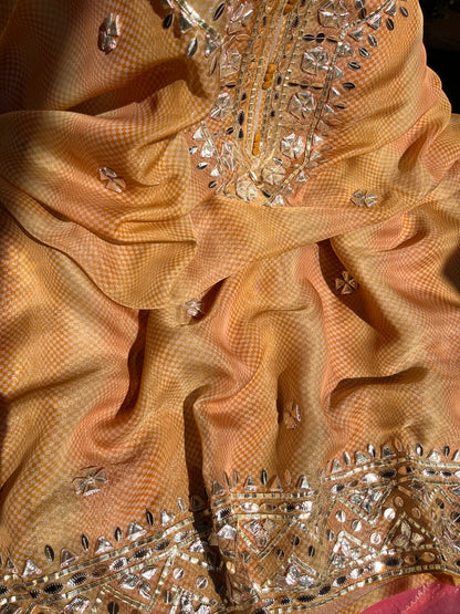 Gotta patti Tissue organza silk suit