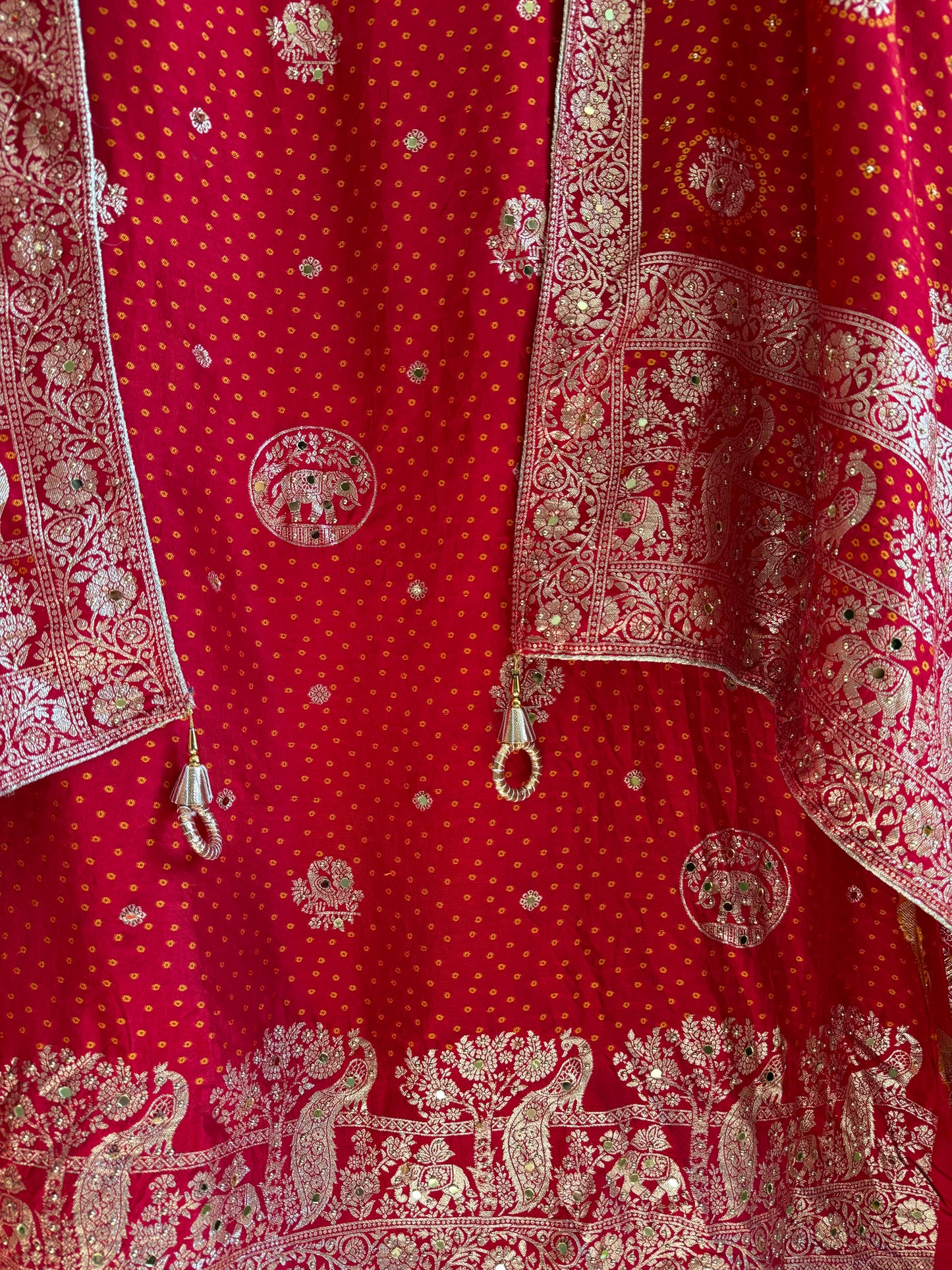 Banarsi bandhani silk suit