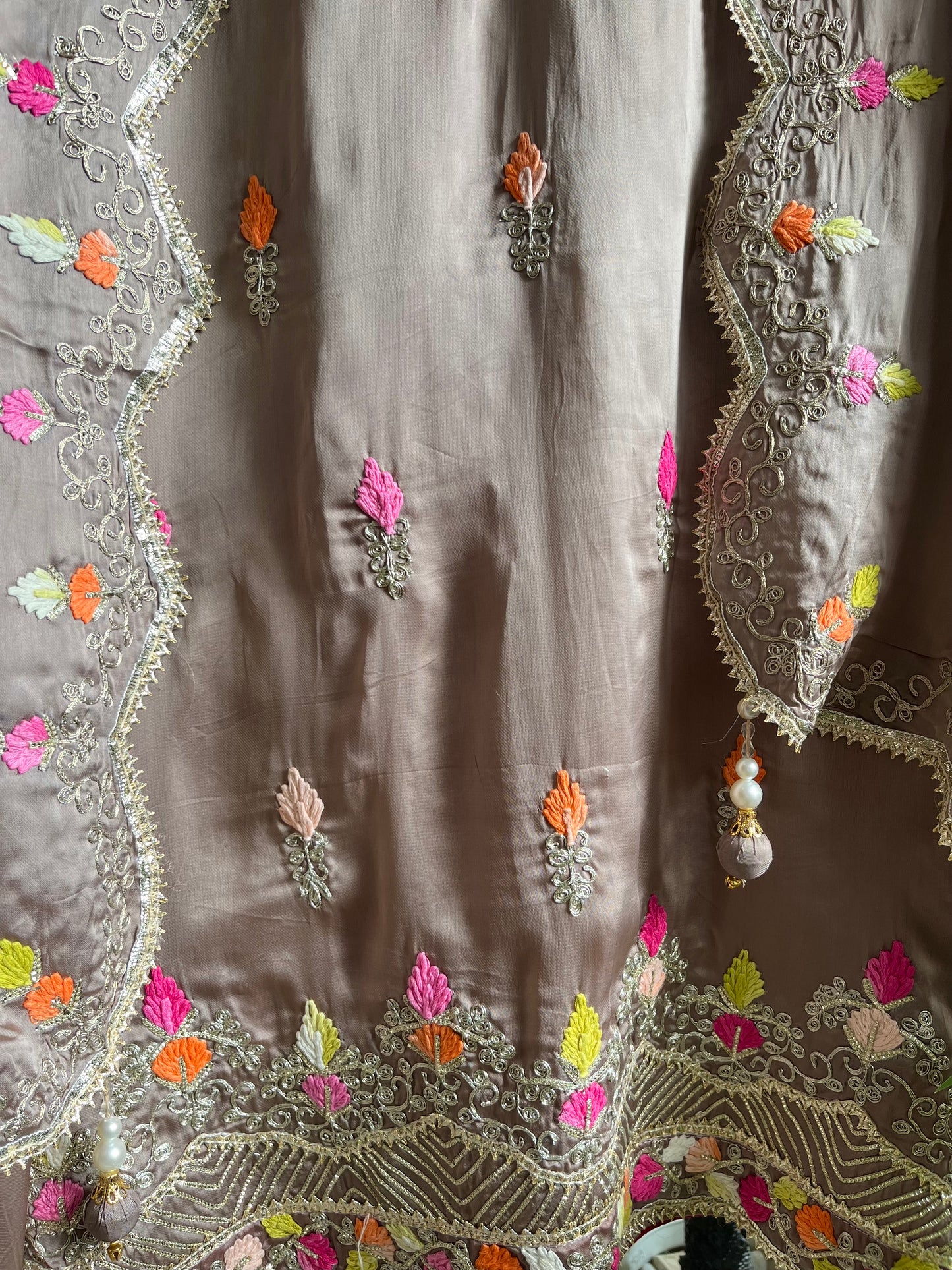 Luxurious Gotapatti silk suit