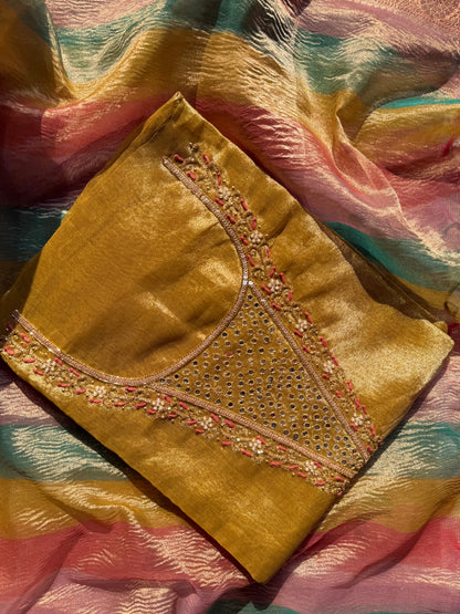 Tissue silk multi color suit