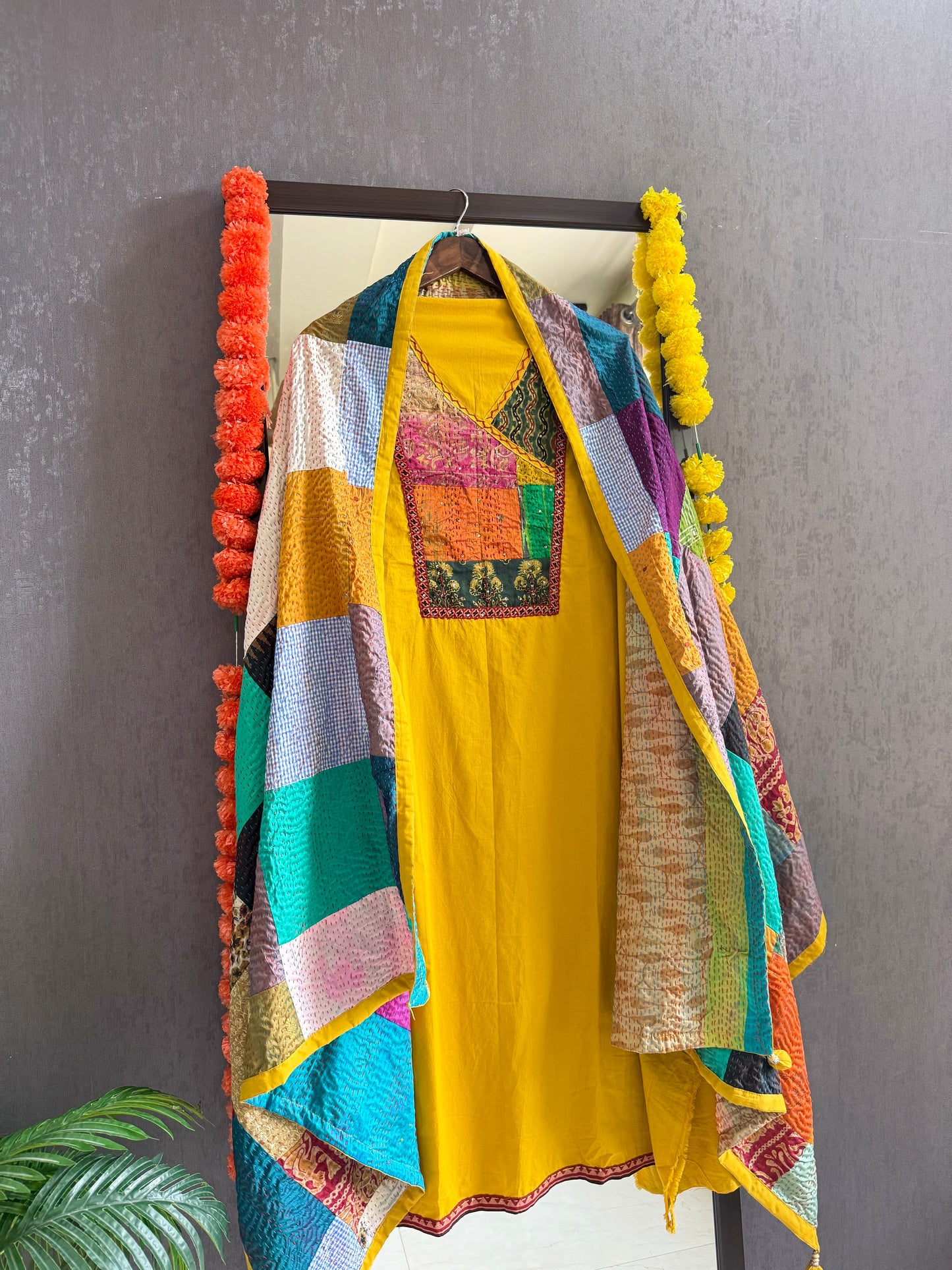 Pure cotton kantha patchwork suits