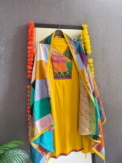 Pure cotton kantha patchwork suits