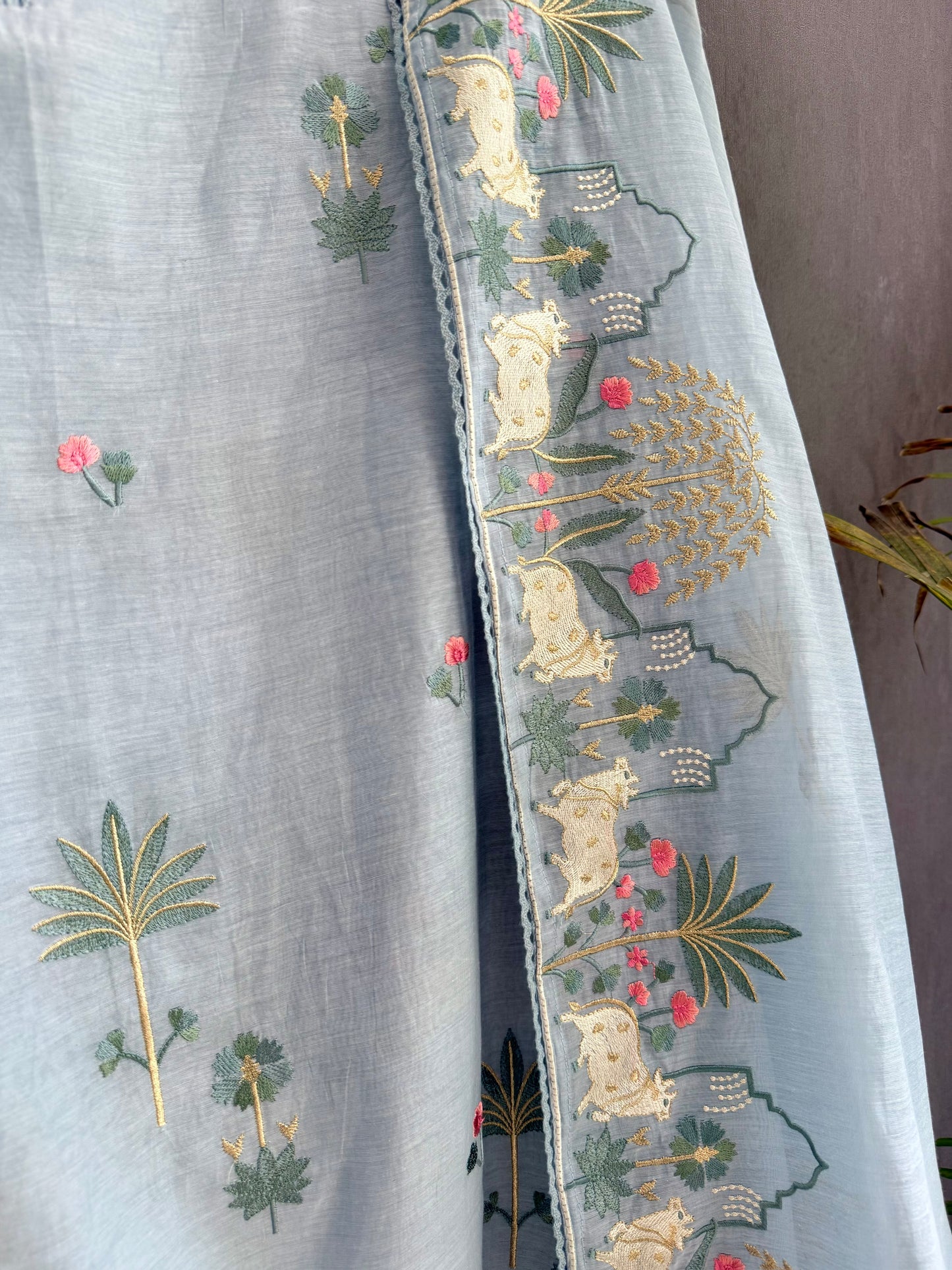 Luxurious Mul chanderi pichwai suit