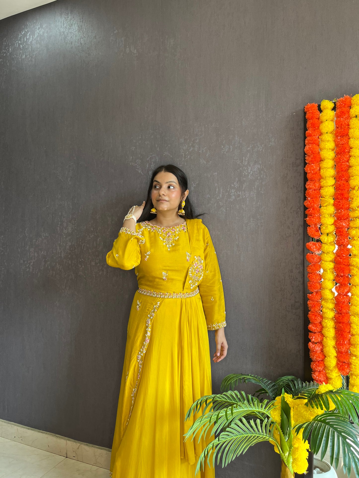 Indo western Drape dress