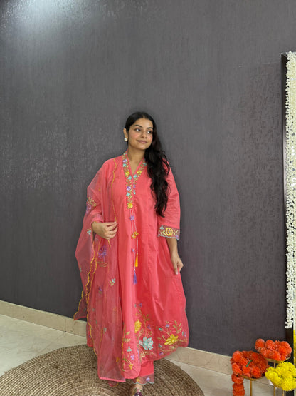 Kalidaar floral Anarkali set