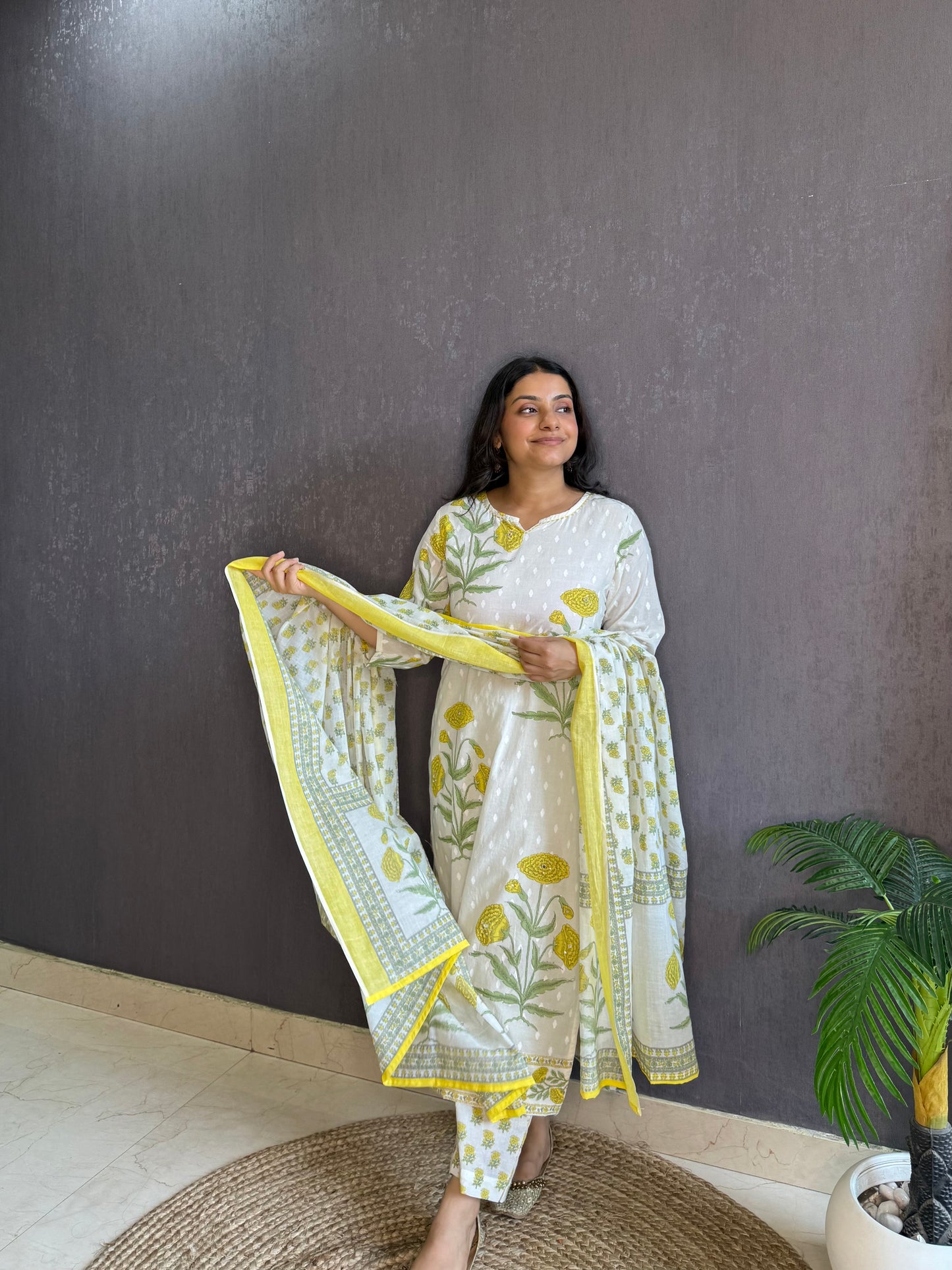 Pure cotton blockprinted kurta set