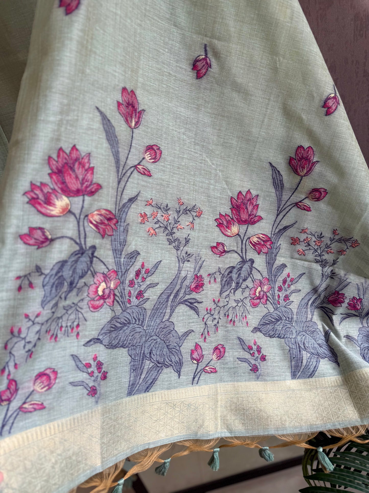 Light Chanderi Jamdani suit