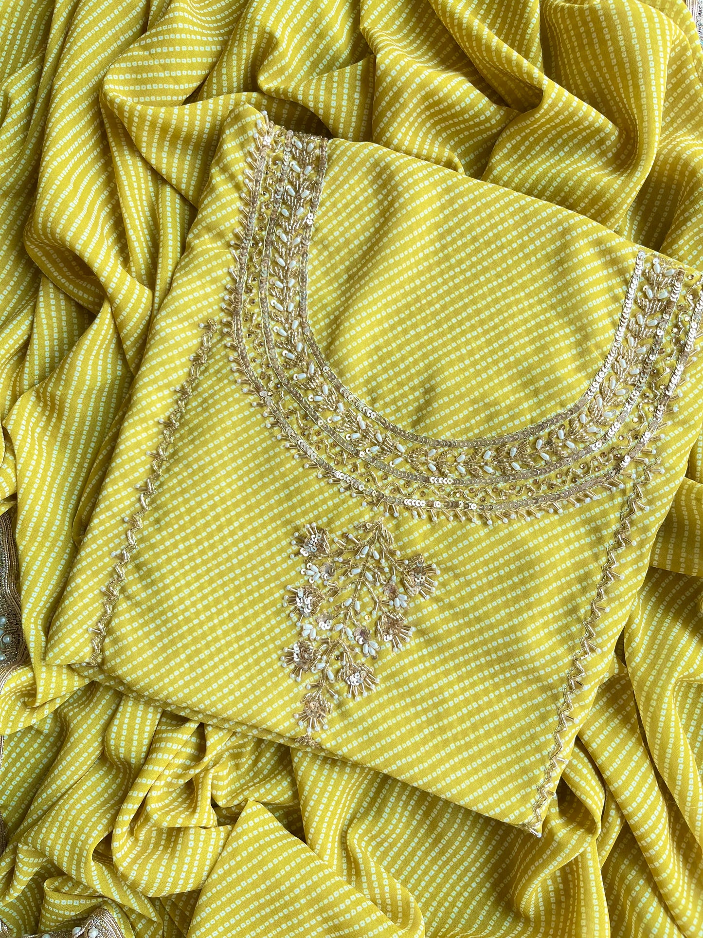 Punjabi Bandhani handwork suits