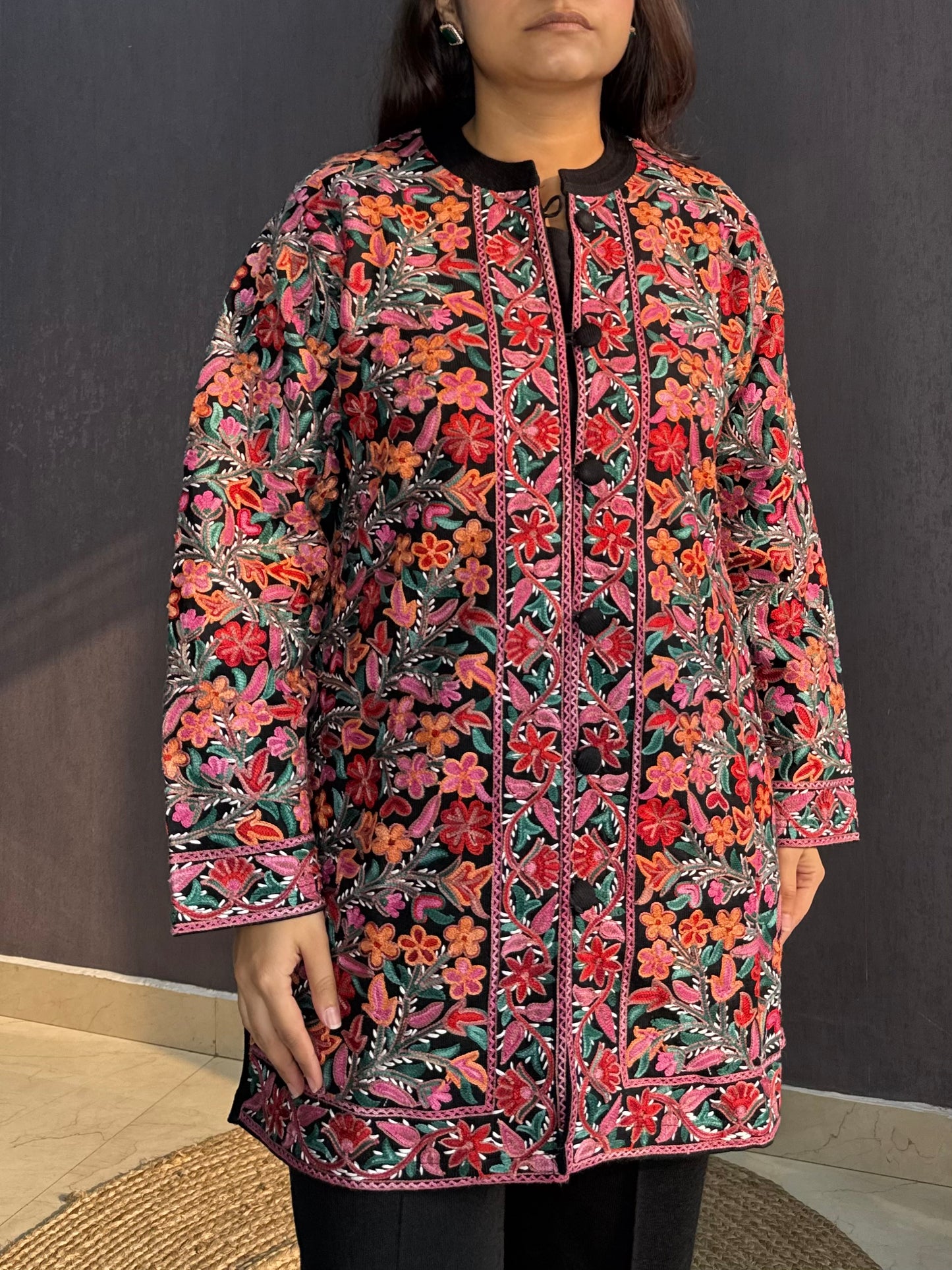 Woollen kashmiri Jacket set