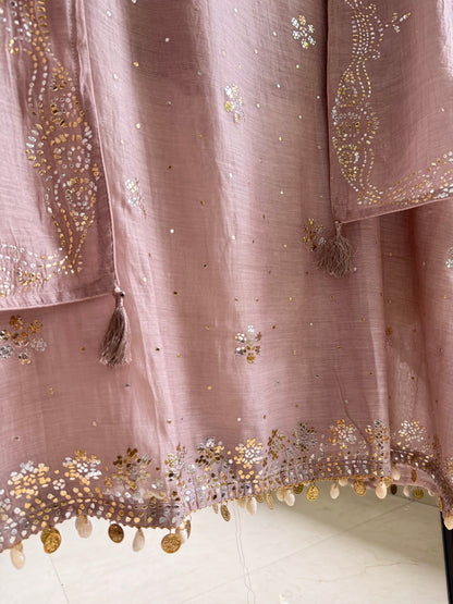 Luxurious Mul chanderi mukaish suit