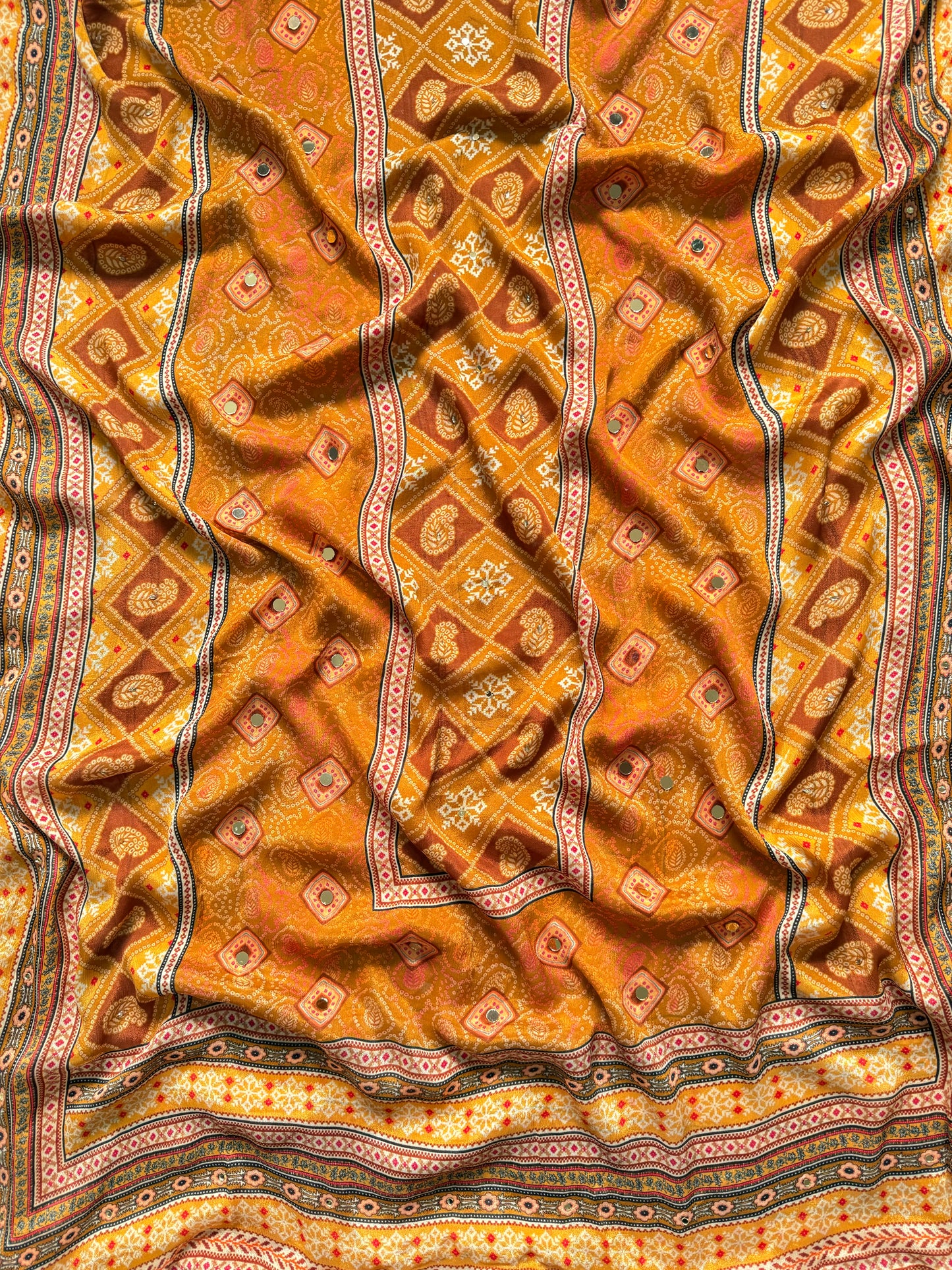 Premium crepe pakistani bandhani suit
