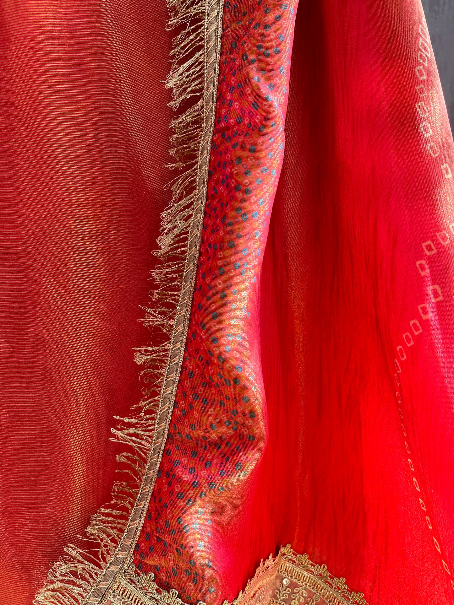 Luxurious zari woven tissue silk suit