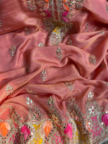 Luxurious Gotapatti Tissue silk suit
