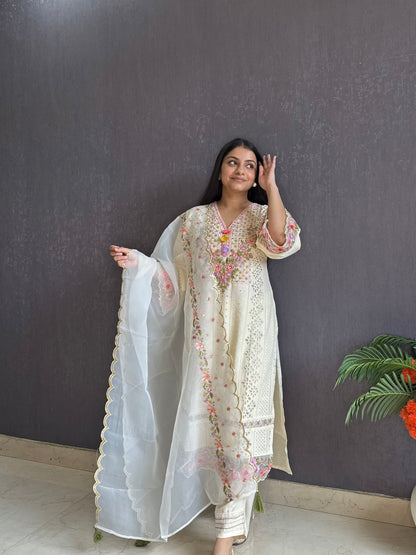 Pakistani schiffili designer suit