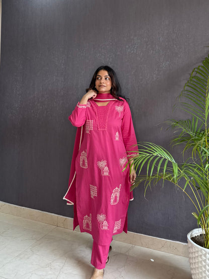 Mul cotton designer temple suit