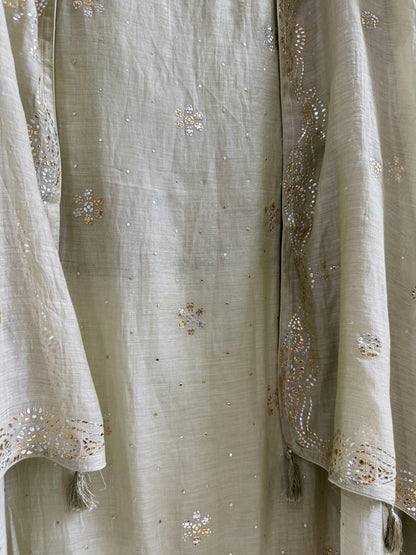 Luxurious Mul chanderi mukaish suit