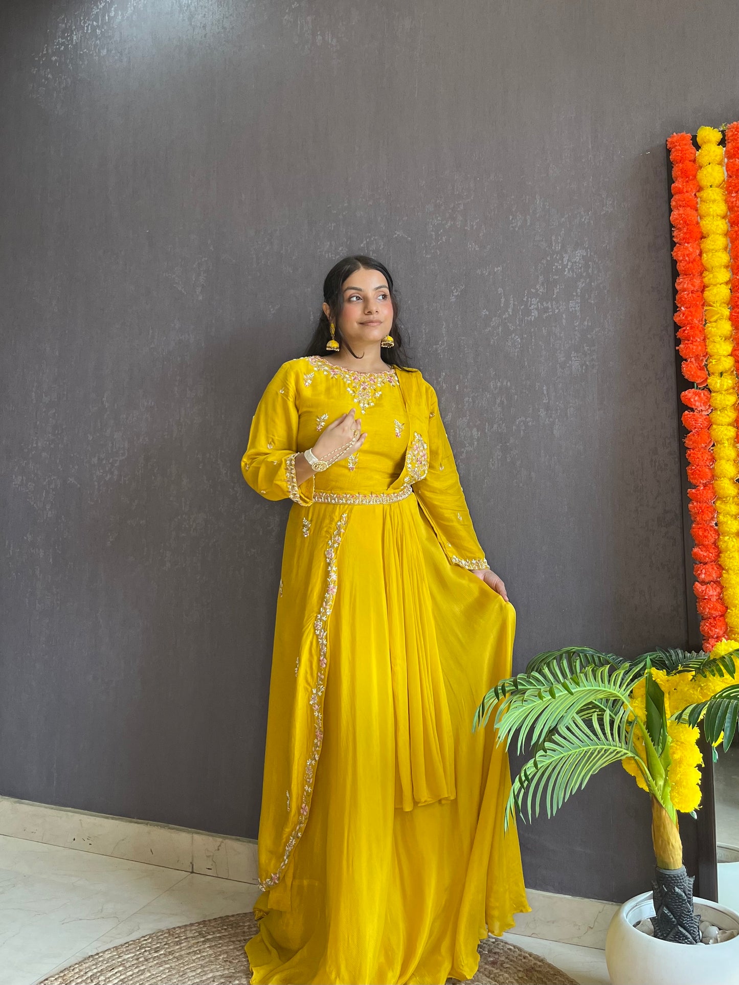 Indo western Drape dress