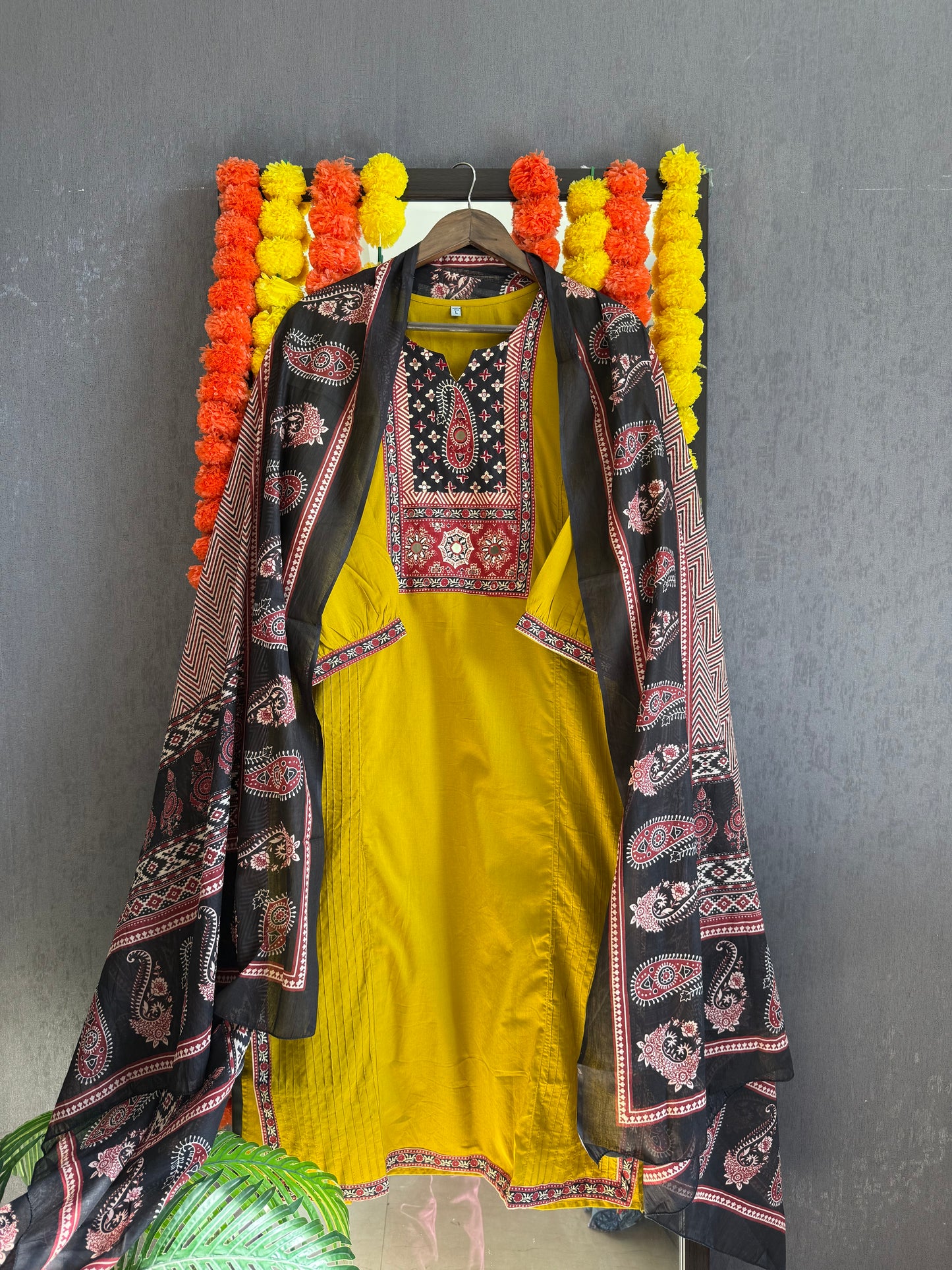 Pure cotton ajrakh print suit set