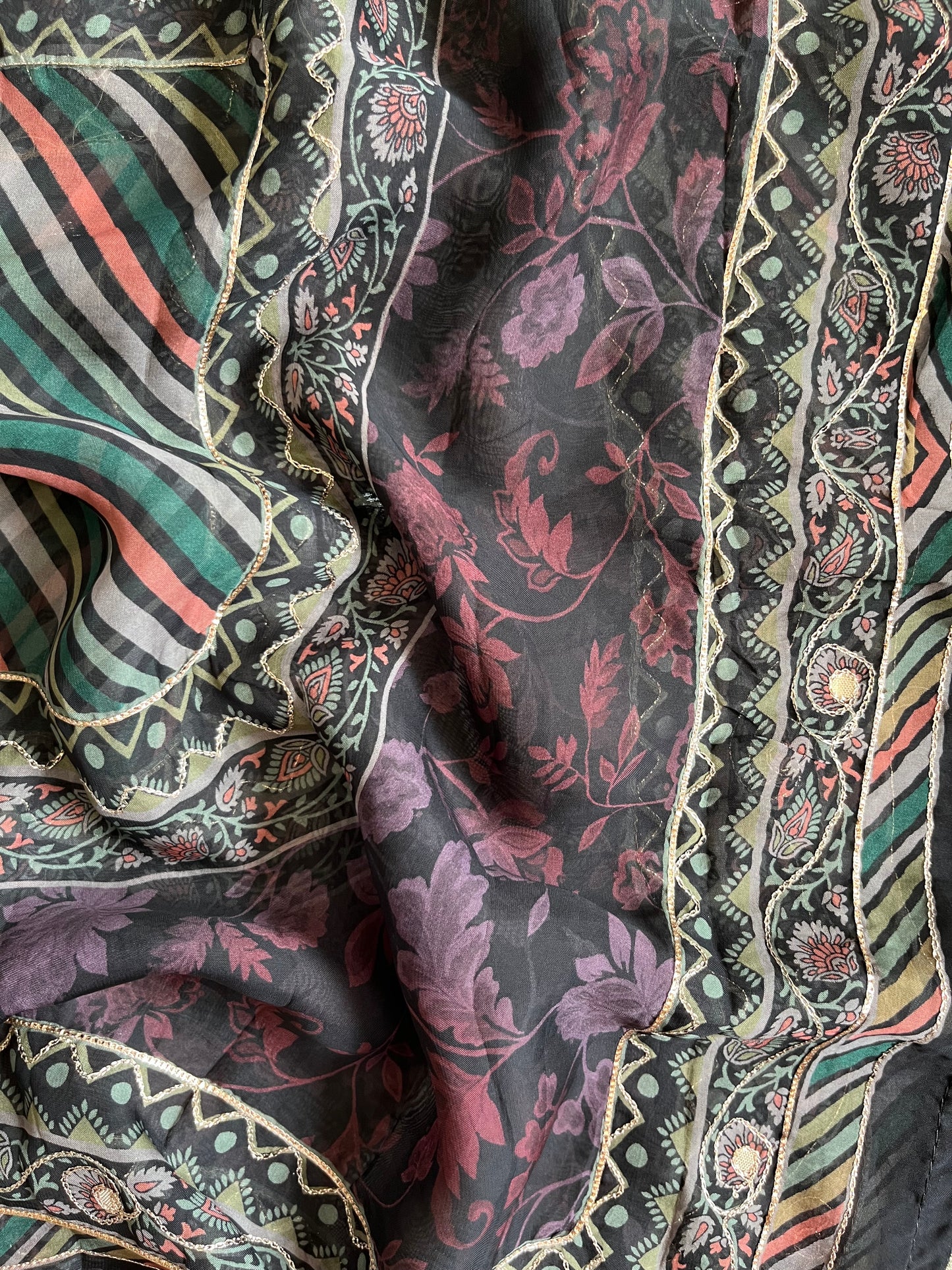 Aari work organza suits
