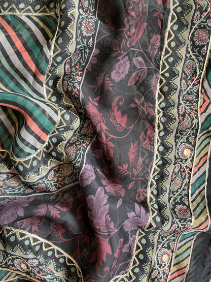 Aari work organza suits