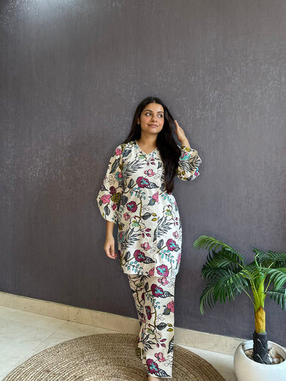 Pure cotton wrap Coord set