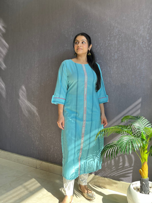 Pure cotton woven kurta
